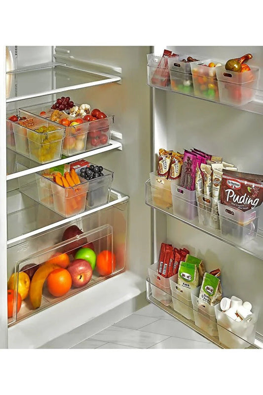 Clear Fridge Organizer Bins for your calm kitchen.