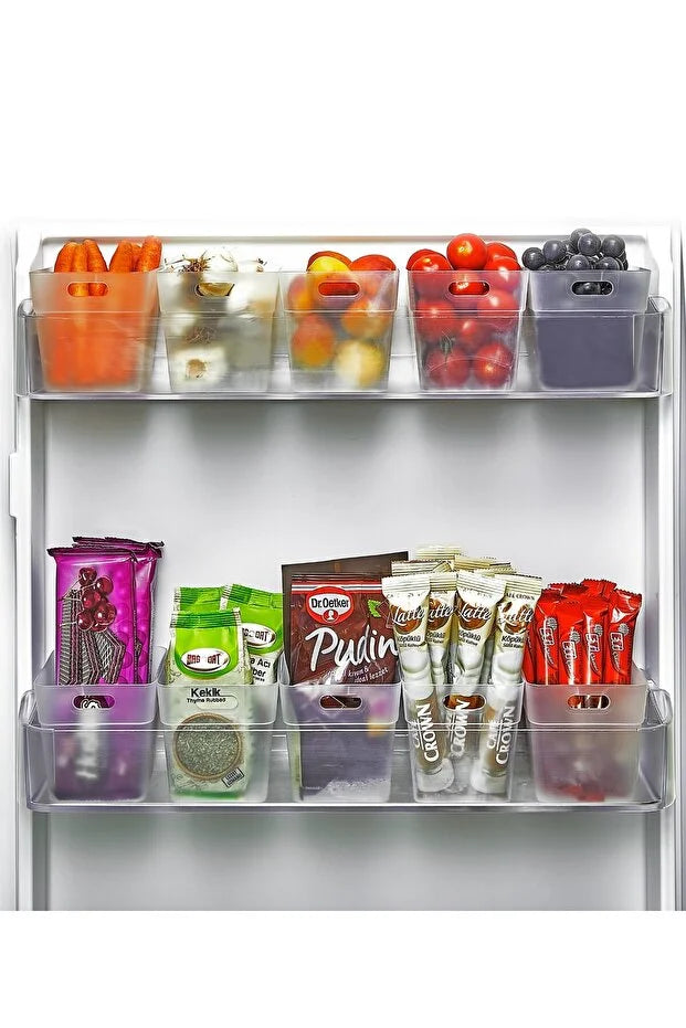 Clear Fridge Organizer Bins for your calm kitchen.